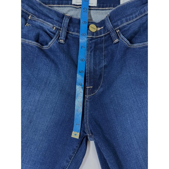 FRAME Le High Flare Jeans Women 25 Benedict Canyon High Rise Dark Wash USA - Picture 5 of 11